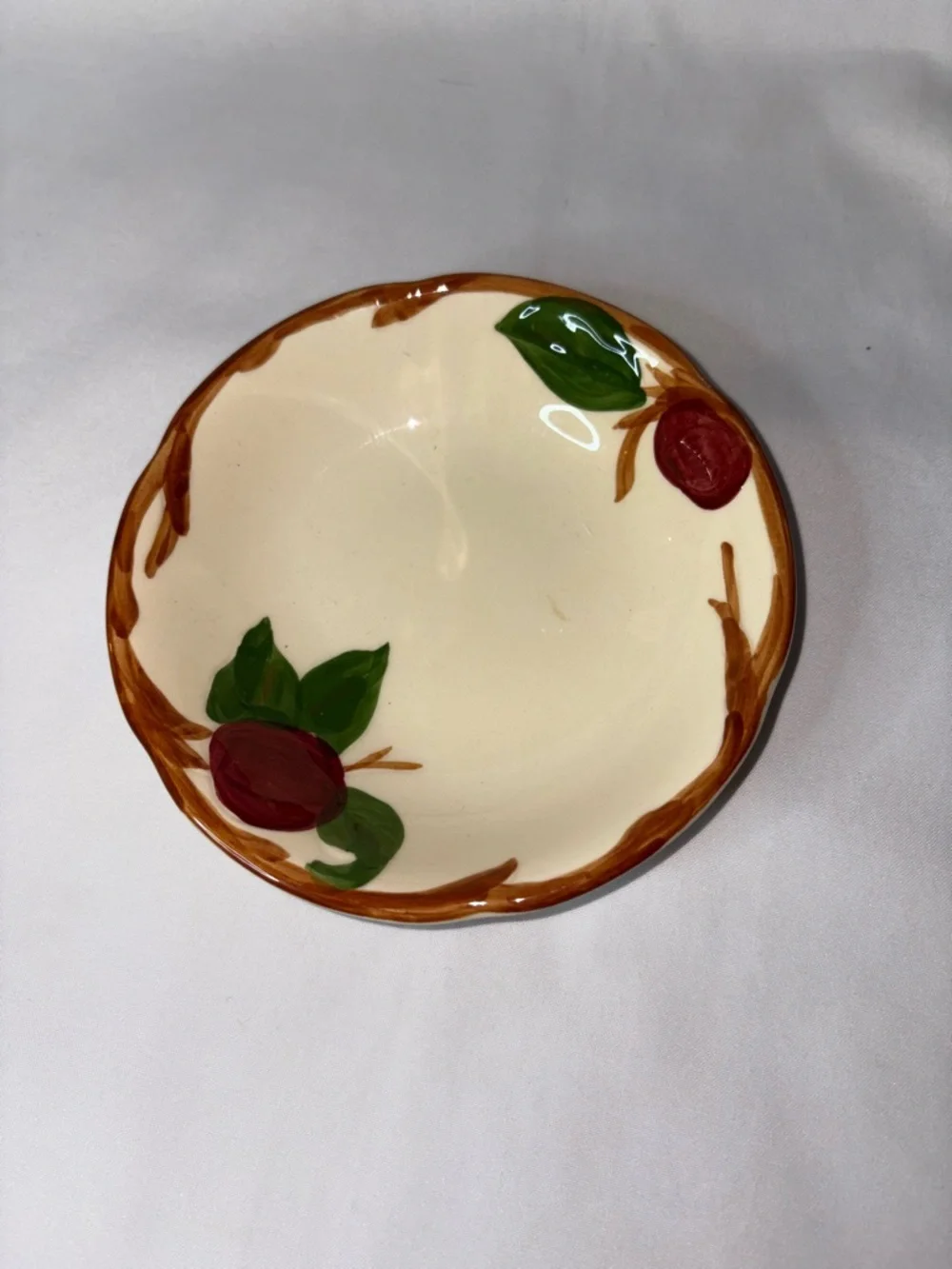 Franciscan Apple Set of 3 Shallow Bowls 5” Vintage USA Hand Painted